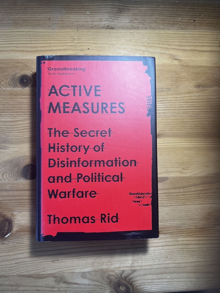 Active Measures: Rid, Thomas [New] [Hardcover]